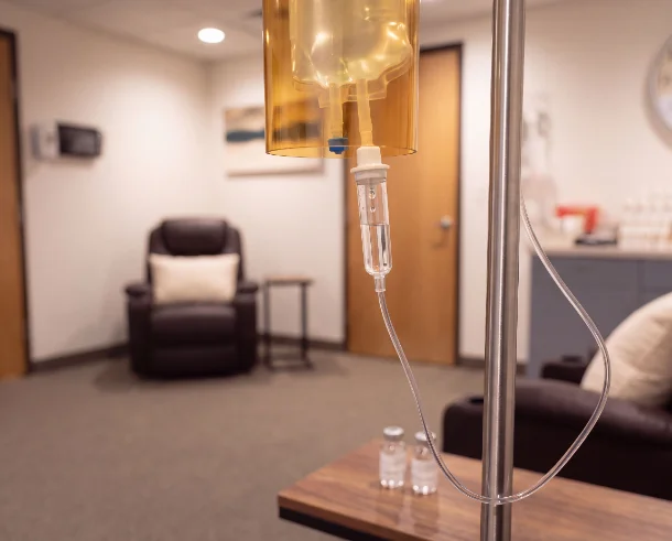 Photo: infusion bag and line, close-up