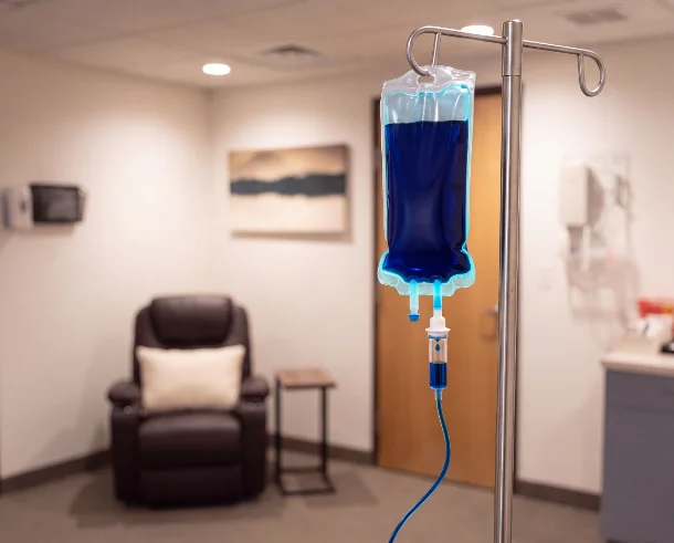 Photo: methylene blue infusion
